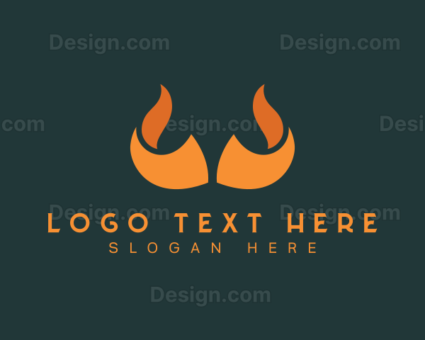 Abstract Buffalo Horn Logo