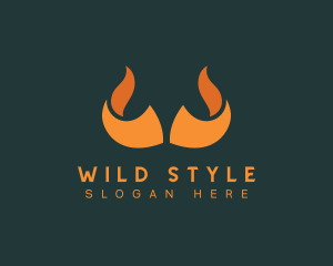 Abstract Buffalo Horn logo design