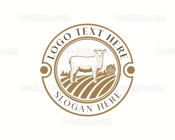 Lamb Sheep Farm Logo