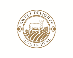 Lamb Sheep Farm Logo