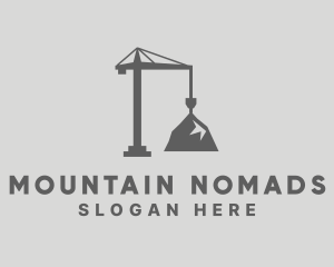 Tower Crane Mountain logo design