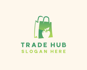 Grocery Apple Shopping Bag logo