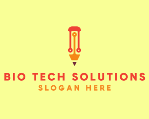 Electronic Tech Pencil  logo design