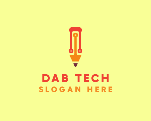 Electronic Tech Pencil  logo design