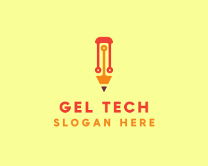 Electronic Tech Pencil  logo design