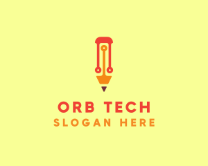 Electronic Tech Pencil  logo design