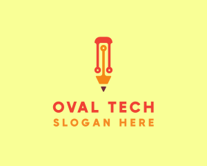 Electronic Tech Pencil  logo design