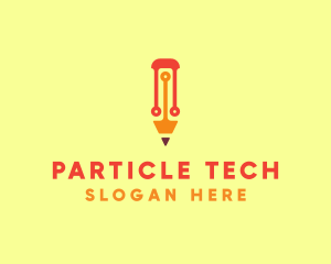 Electronic Tech Pencil  logo design