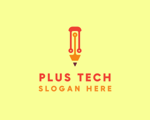 Electronic Tech Pencil  logo design