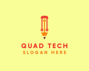 Electronic Tech Pencil  logo design