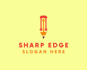 Electronic Tech Pencil  logo design