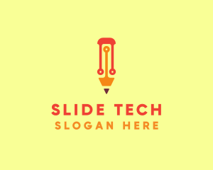 Electronic Tech Pencil  logo design