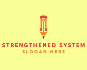 Electronic Tech Pencil  logo design