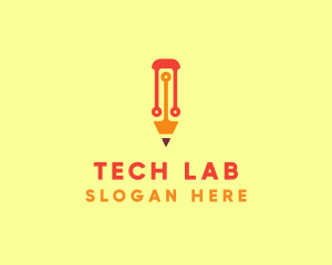 Electronic Tech Pencil  logo design