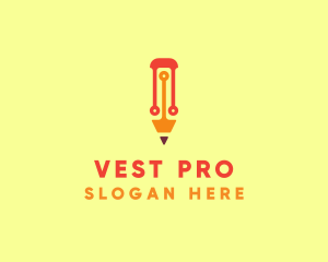 Electronic Tech Pencil  logo design