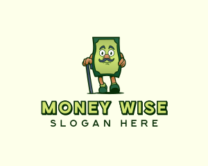 Money Cash Mustache logo design