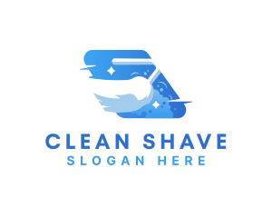 Cleaning Broom Sweeping logo design