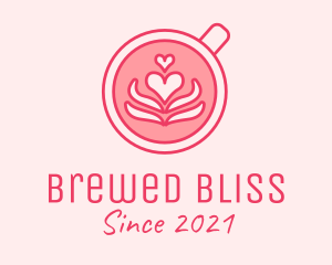 Pink Coffee Lover logo design