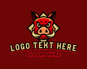 Wild Boar Animal logo