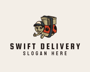 Ladybug Man Delivery logo design