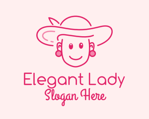 Cute Elegant Lady  logo design