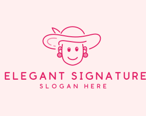 Cute Elegant Lady  logo design