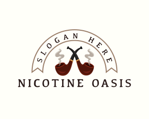 Cigar Smoking Pipe logo design