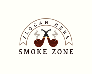 Cigar Smoking Pipe logo design