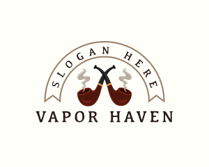 Cigar Smoking Pipe logo design