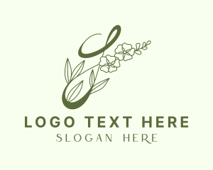 Green Floral Beauty Logo