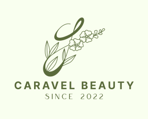 Green Floral Beauty logo design