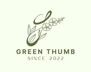 Green Floral Beauty logo design