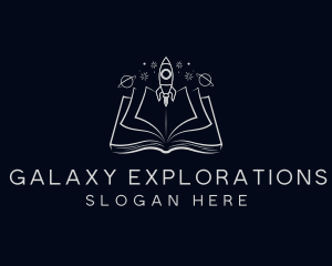 Rocket Galaxy Book logo design