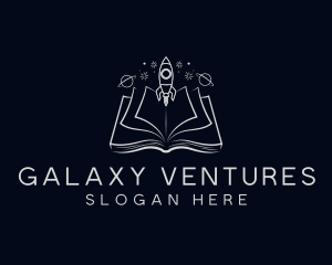 Rocket Galaxy Book logo design