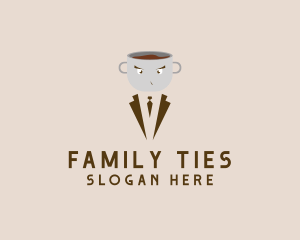 Coffee Cup Suit logo design