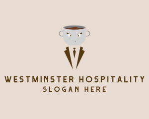 Coffee Cup Suit logo design