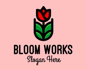 Blooming Rose Garden  logo design