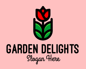 Blooming Rose Garden  logo design