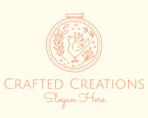 Nature Bird Embroidery logo design