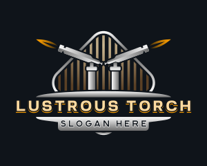 Fabrication Torch Welding logo design