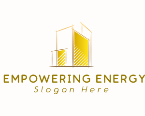 Gold Building Construction logo design