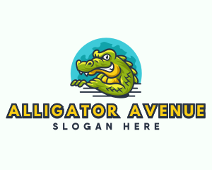 Wild Crocodile Reptile logo design