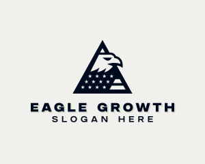 American Patriotic Bald Eagle logo design