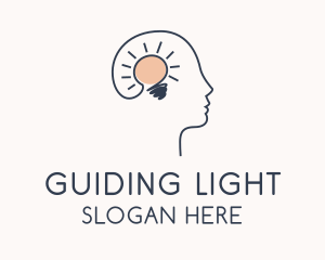 Light Bulb Mental Therapy  logo design