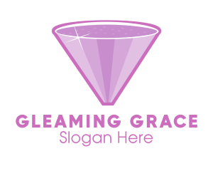 Purple Diamond Sparkle logo design