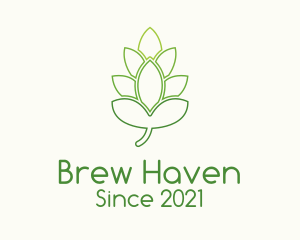 Grain Hops Plant  logo design