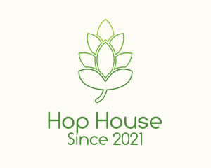 Grain Hops Plant  logo design