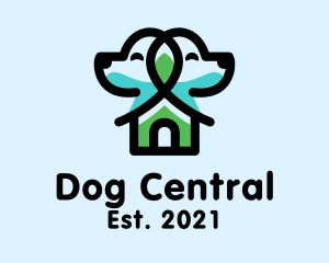 Symmetrical Dog House logo design