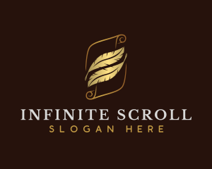 Scroll Quill Feather logo