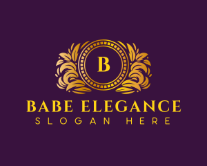 Luxury Ornamental Wreath logo design